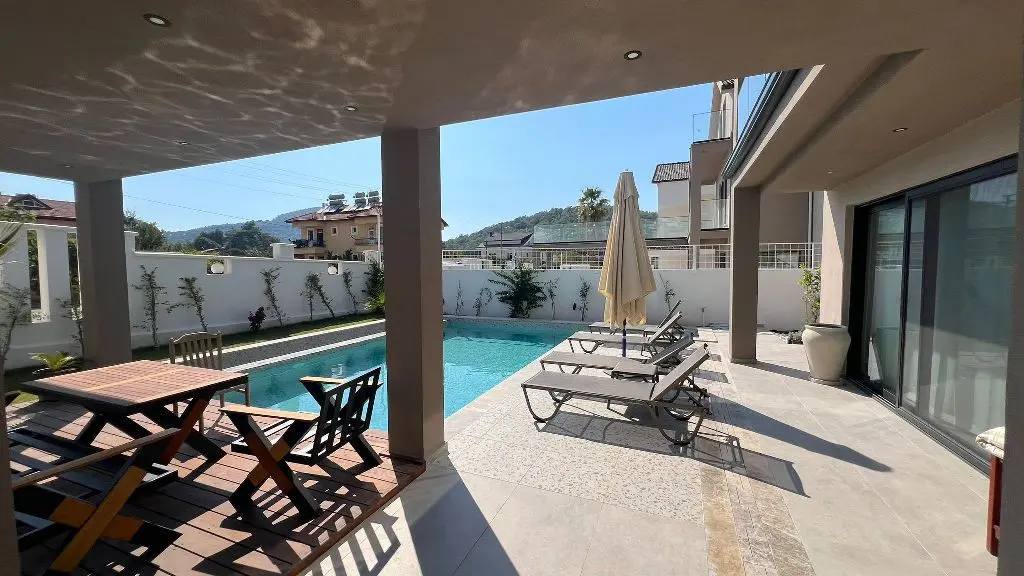 Shaded terrace